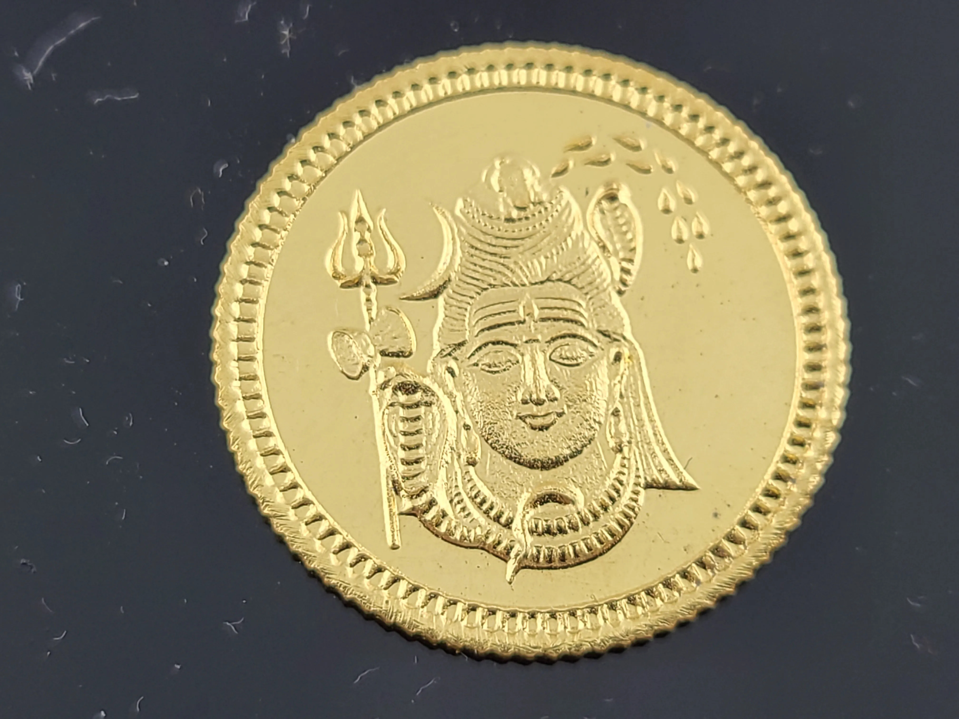 24K Lord Shiv Solid Gold Coin cn30