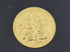 24K Shiv Parvati Solid Gold Coin cn31