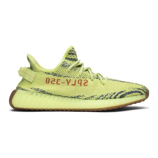 Adidas yeezy boost 350 v2 (semi frozen yellow/ semi frozen yellow/ raw steel/ red) men us 8-13 b3757