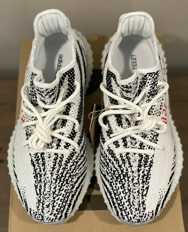 Adidas yeezy boost 350 v2 zebra size 5-14 white core black red cp9654