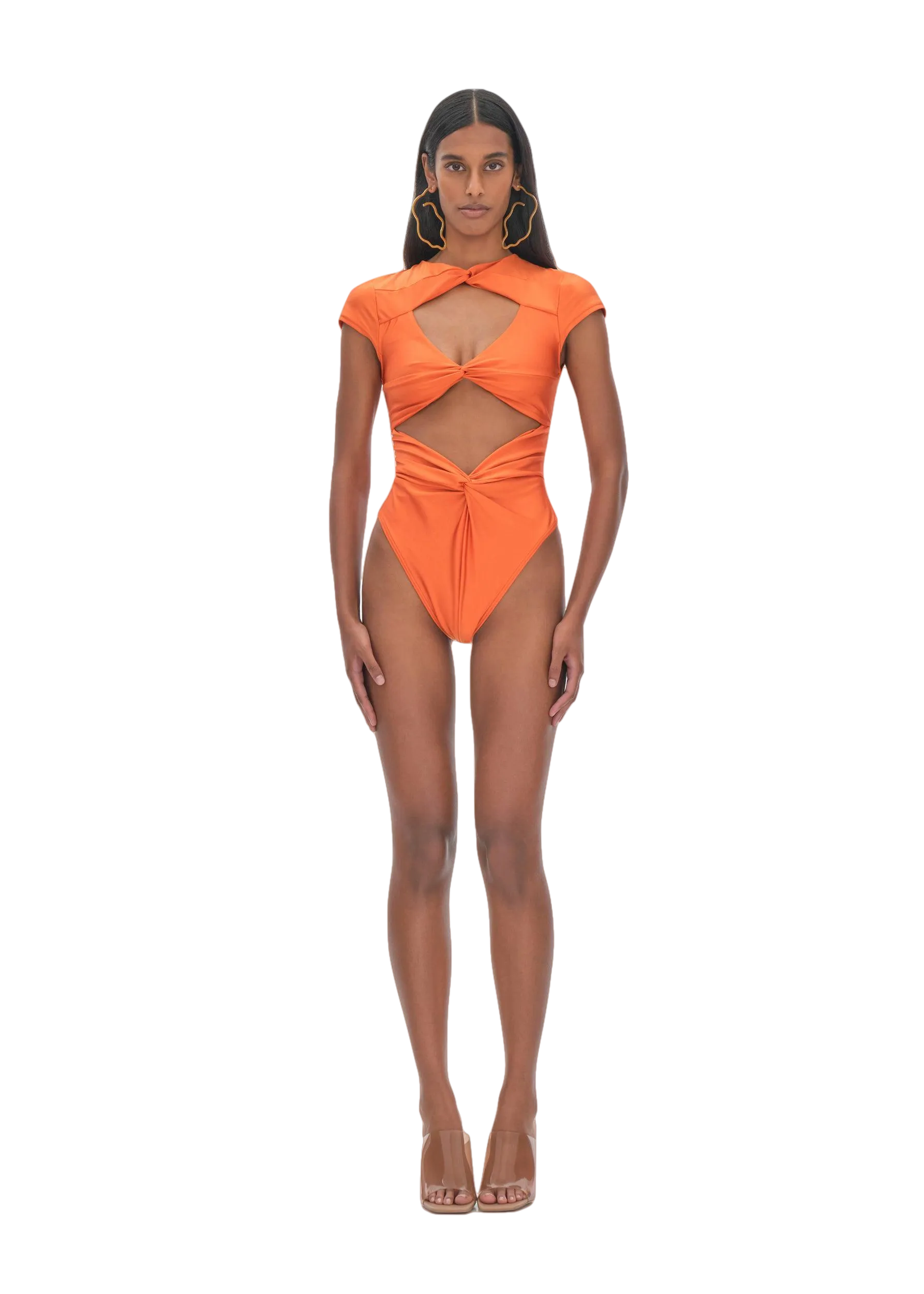 ALUNA ORANGE ONE PIECE SWIMSUIT