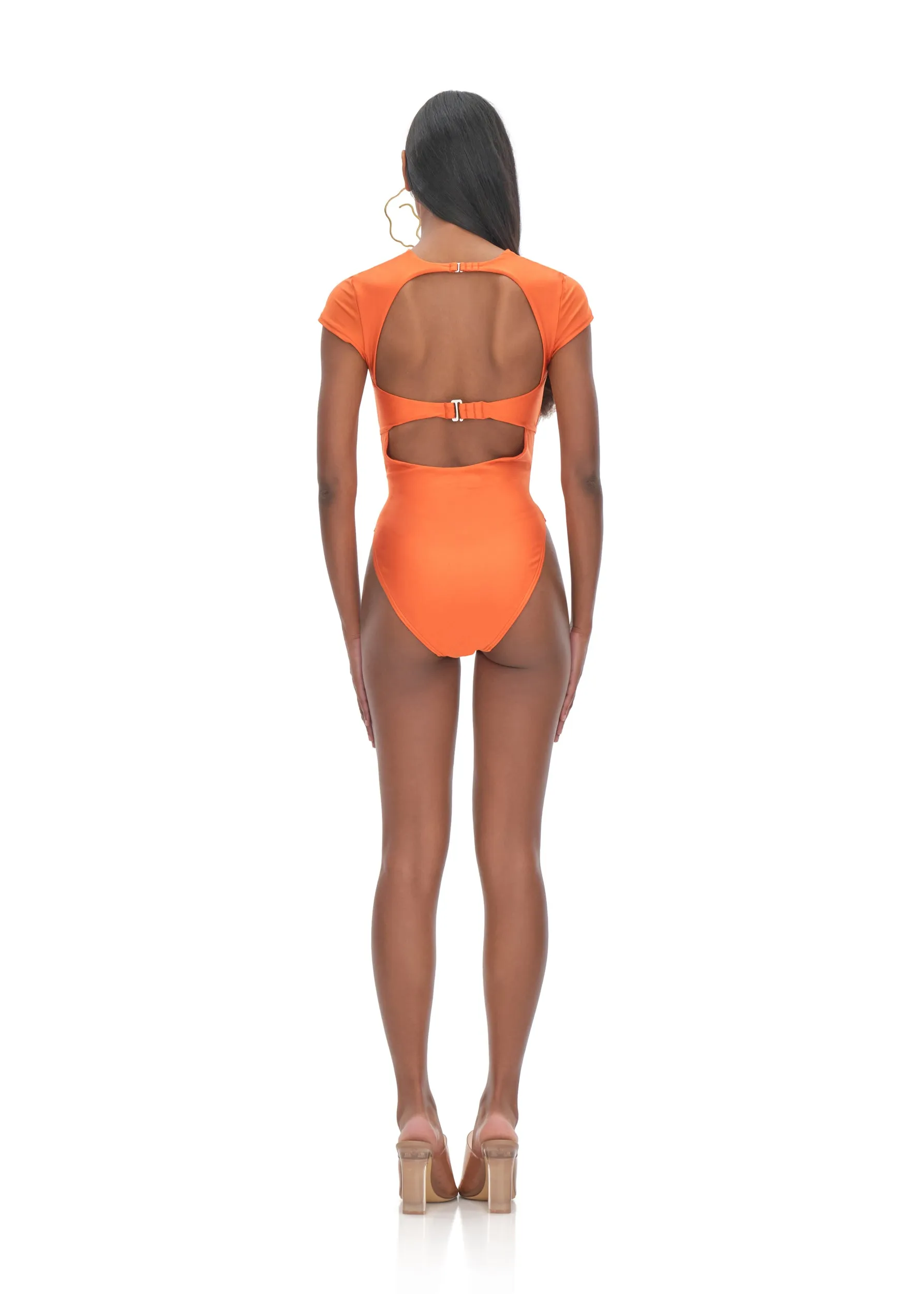 ALUNA ORANGE ONE PIECE SWIMSUIT