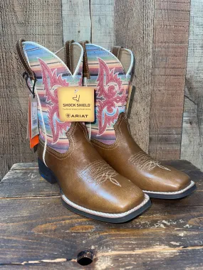 Ariat Youth Lonestar Ridge Square Toe Cowboy Boot - Tan / Old Muted Serape