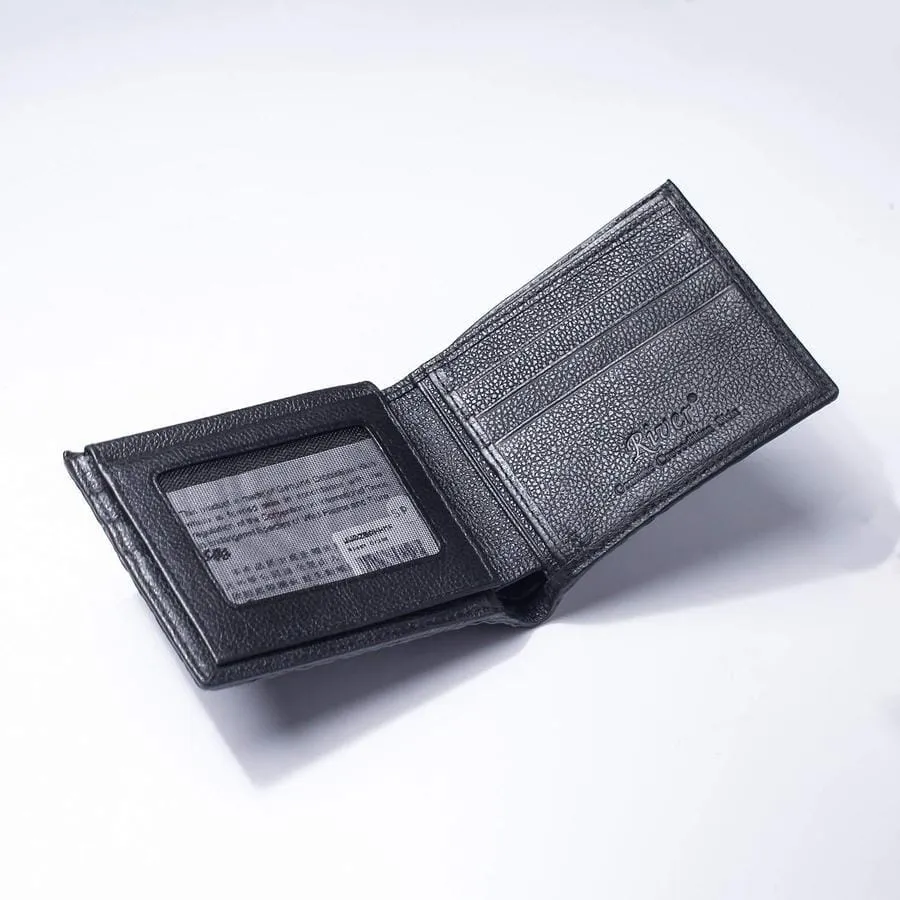 Black Backbone Crocodile Skin Mens Wallet