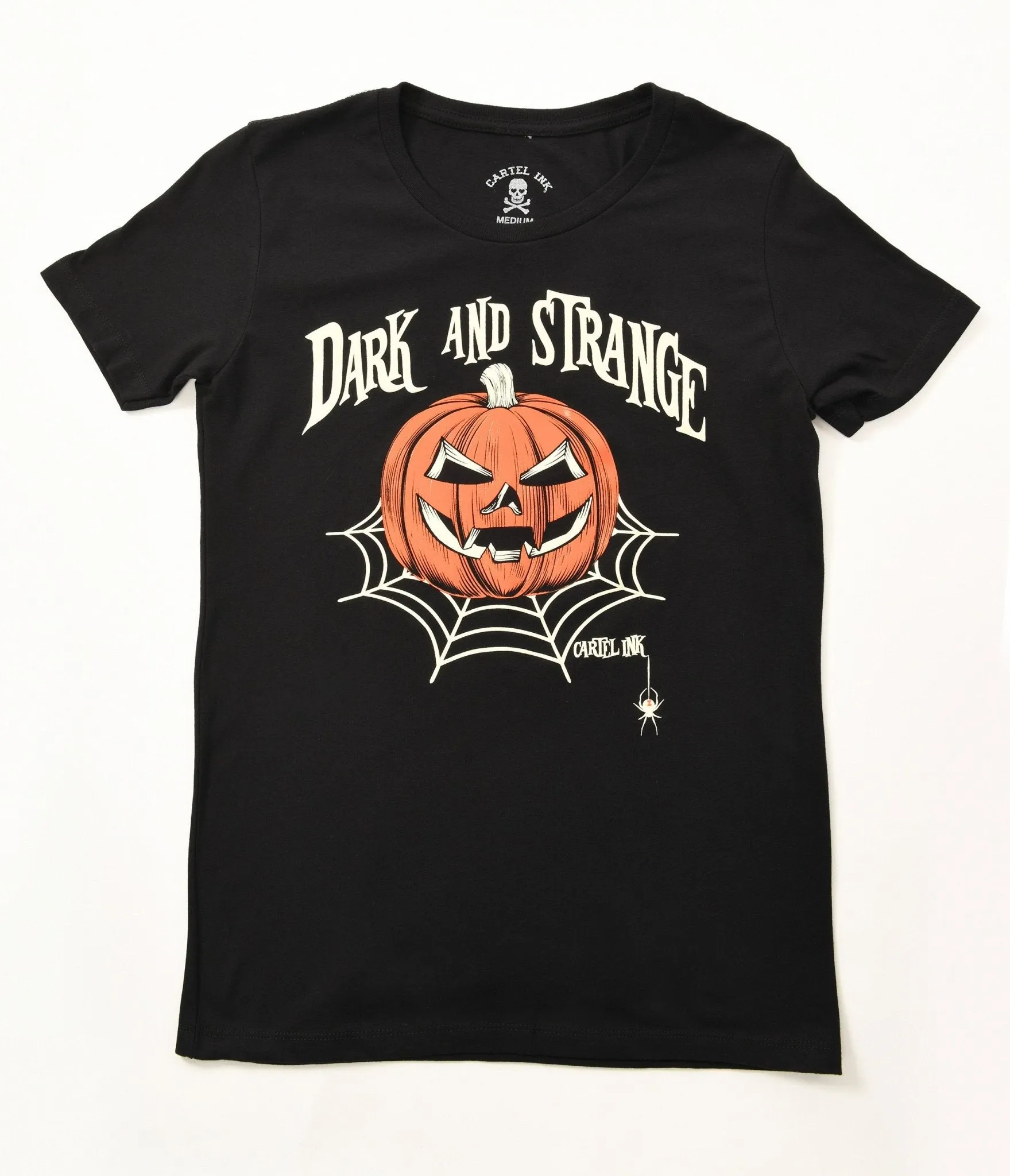 Black Dark & Strange Fitted Graphic Tee