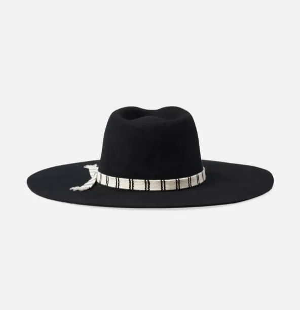 BRIXTON LEIGH FELT FEDORA BLACK