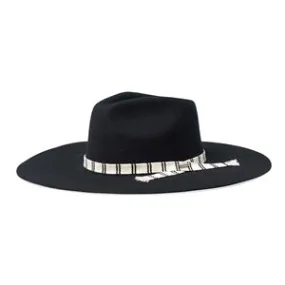 BRIXTON LEIGH FELT FEDORA BLACK