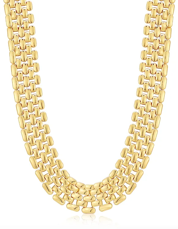 CELINE CHAIN LINK NECKLACE- GOLD