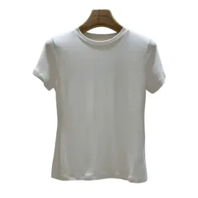 Clever Alice C Short Sleeveless Tee in White or Black