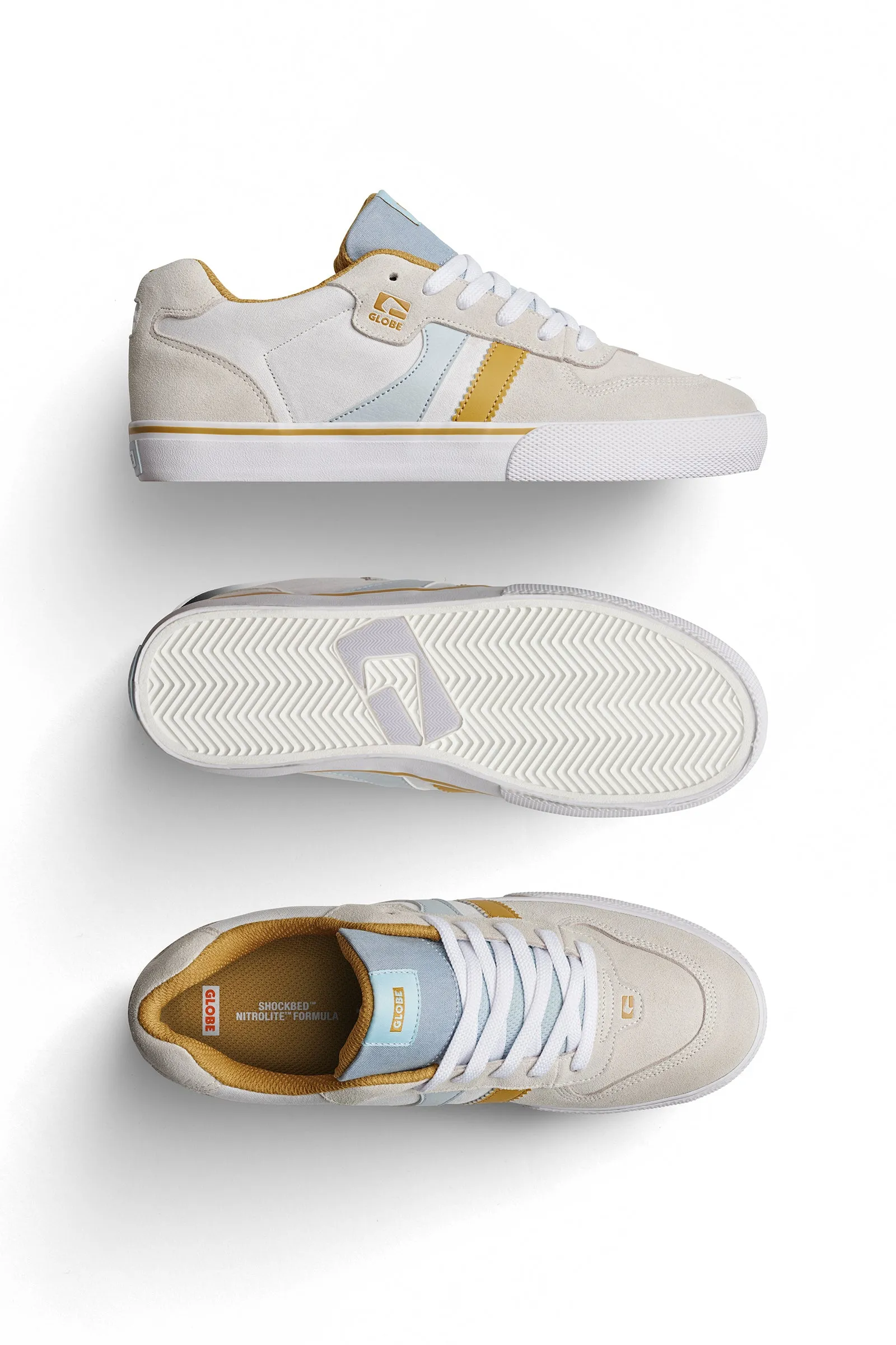 Encore 2 - White/Mustard/Vapor - Skate Shoes