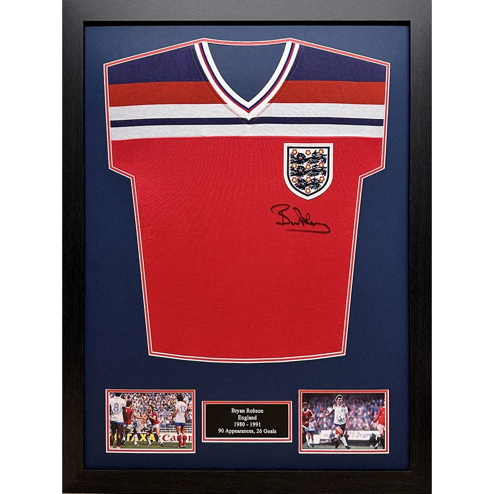 England FA 1982 Robson Signed Shirt (Framed)