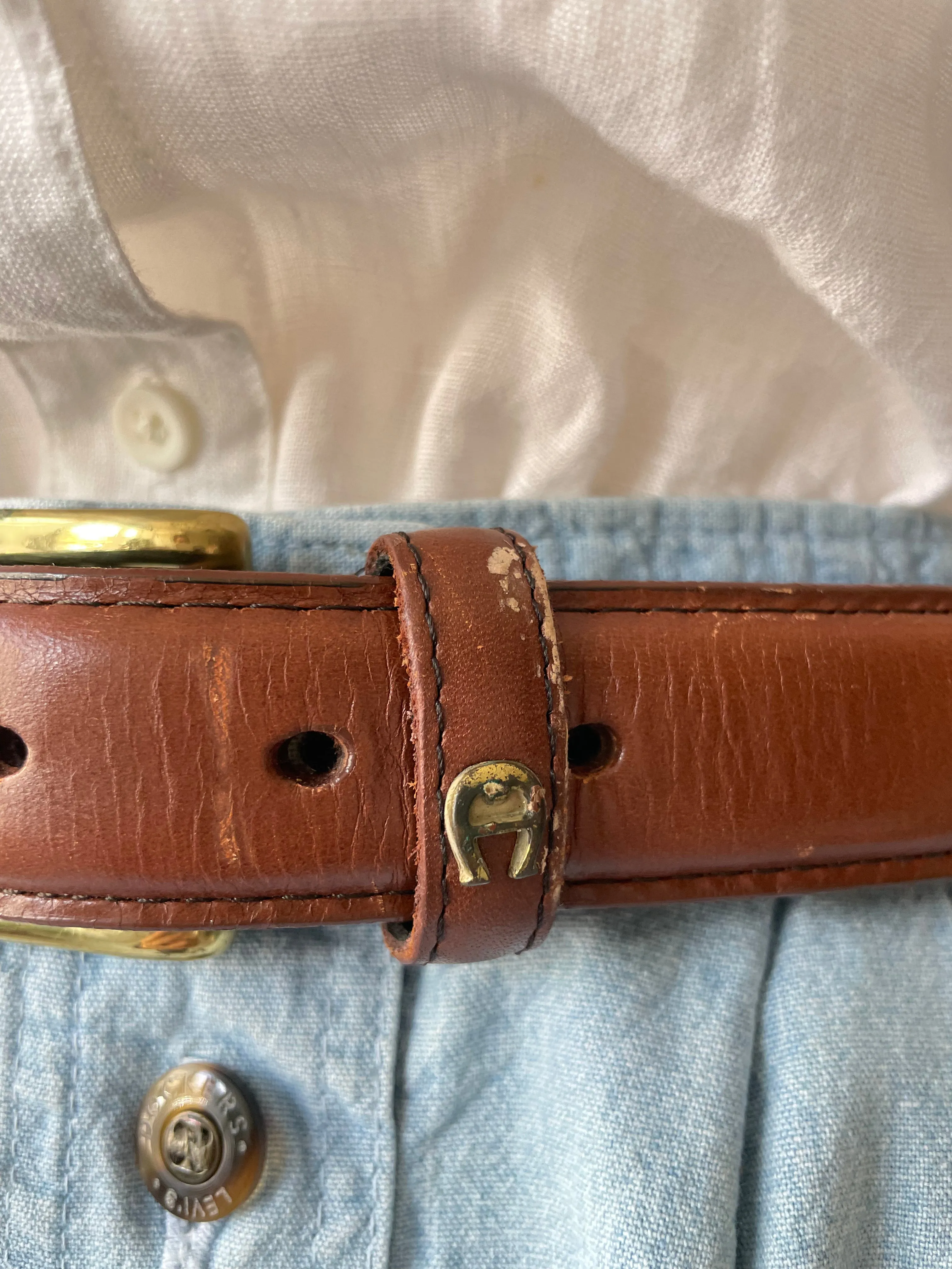 Etienne Aigner Leather Belt