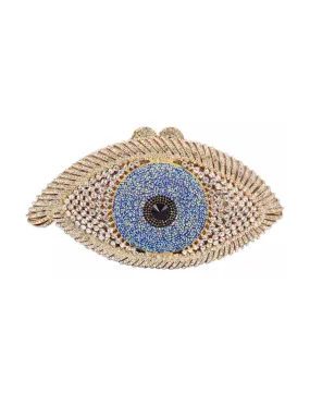 Evil Eye Crystal Evening Clutch