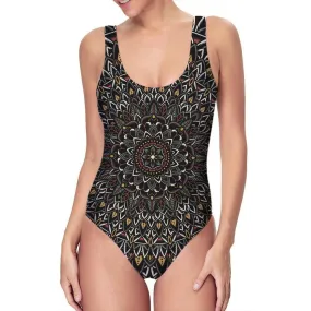 FLOWER MANDALA ONE PIECE SWIMSUIT