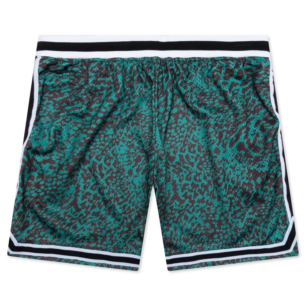 Game Shorts - Turquoise Leopard