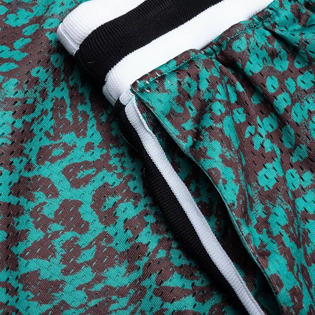 Game Shorts - Turquoise Leopard