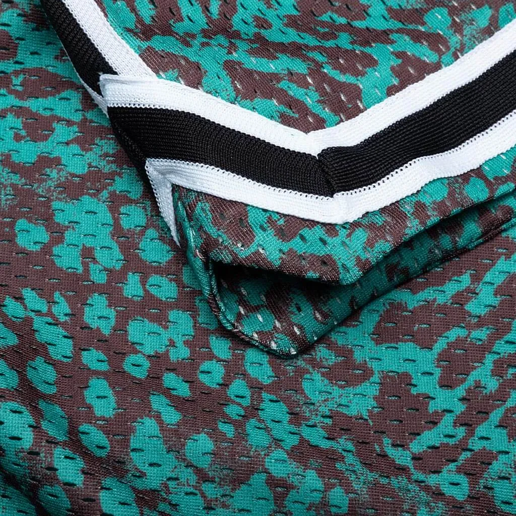 Game Shorts - Turquoise Leopard