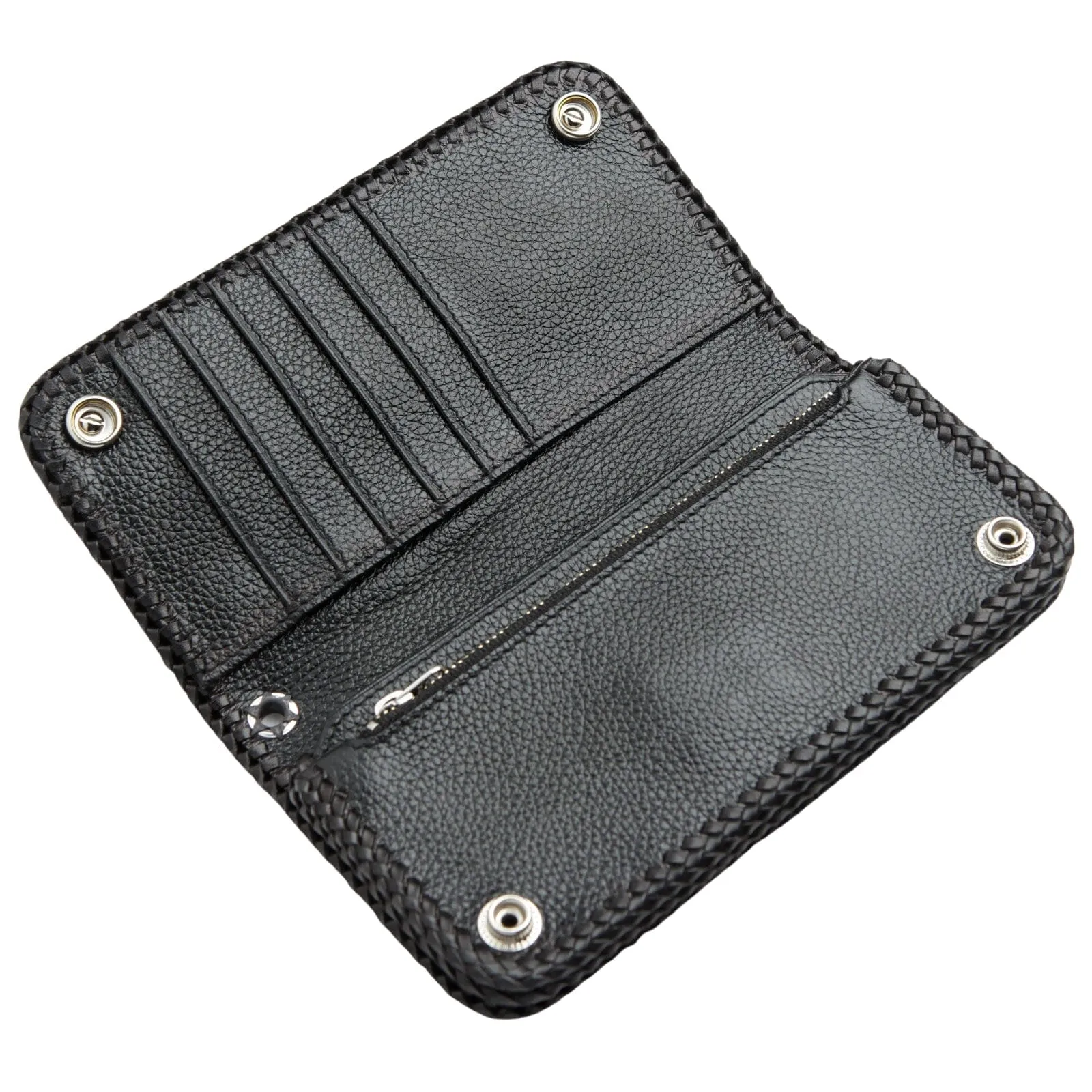 Gothic Cross Leather Biker Wallet