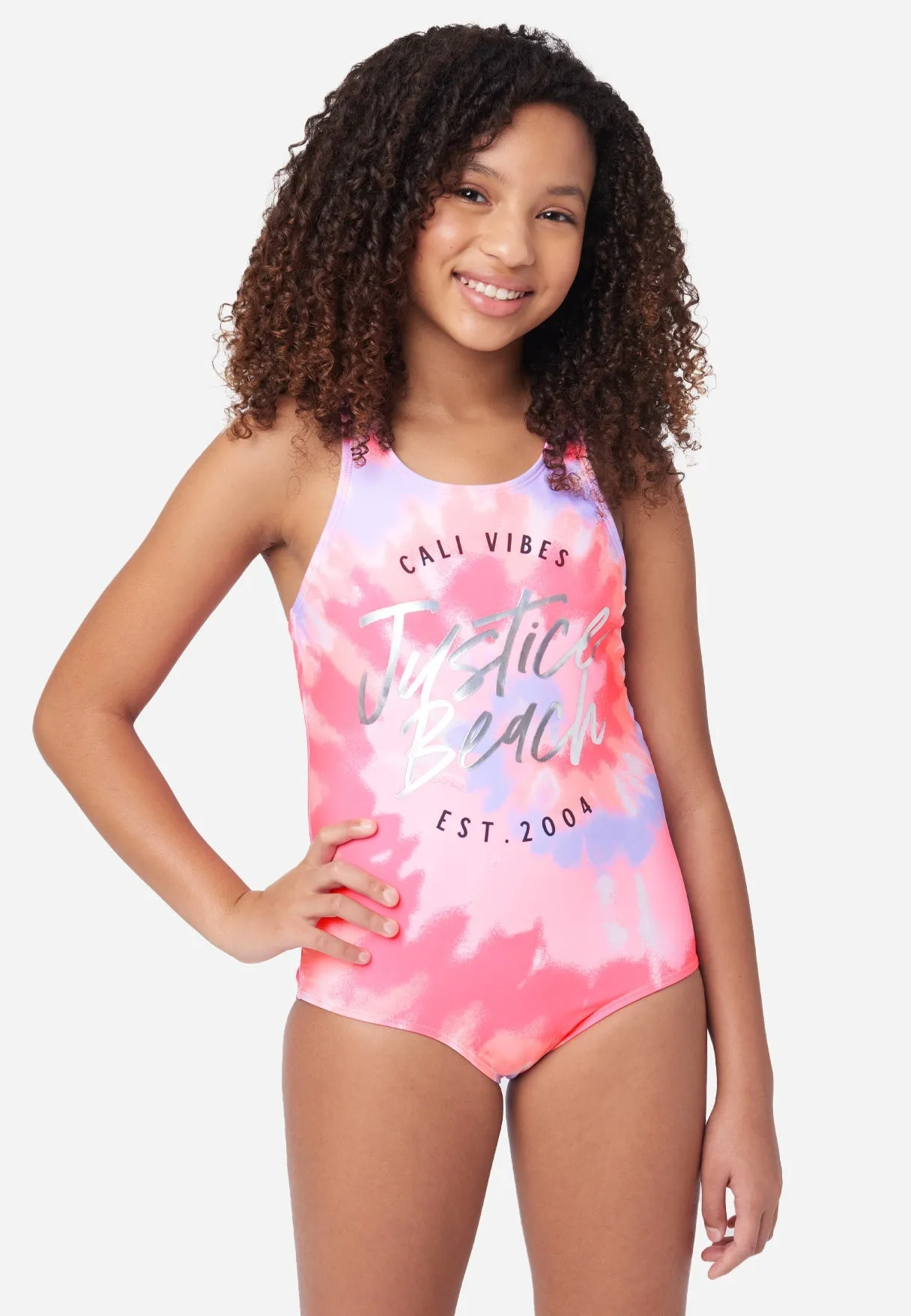 Graphic Racerback One-Piece Swimsuit