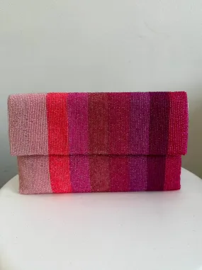 HALF FLAP CLUTCH PINK