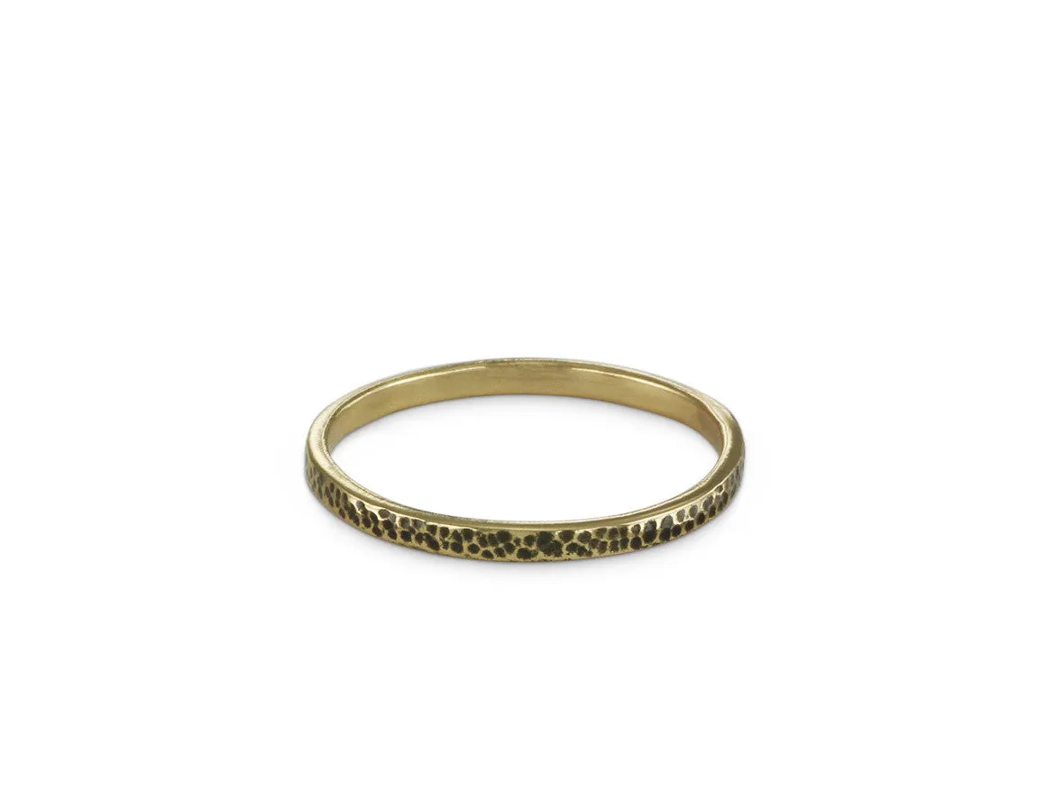 Hammered Stacking Ring - Bronze