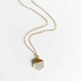 Hexagon Mother of Pearl Necklace