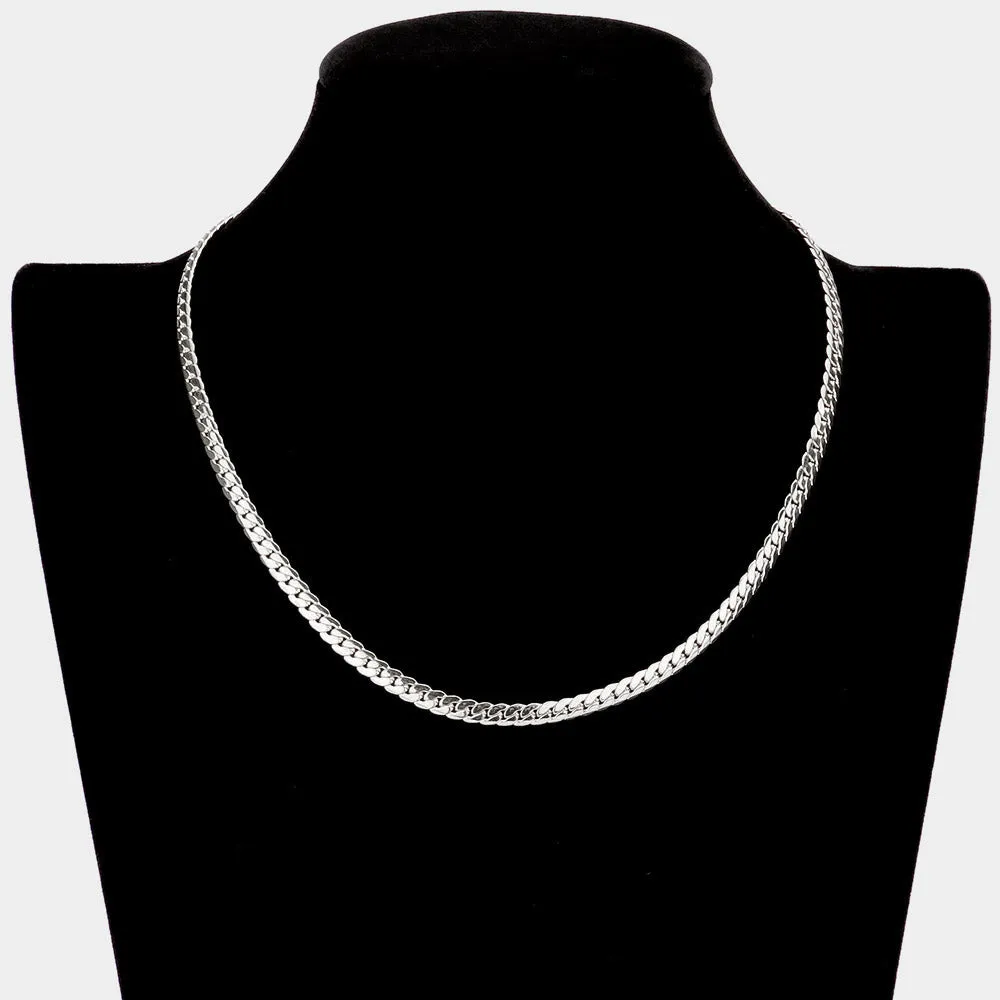 iLLASPARKZ 16 INCH, 5mm Stainless Steel Metal Chain Necklace