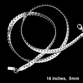 iLLASPARKZ 16 INCH, 5mm Stainless Steel Metal Chain Necklace