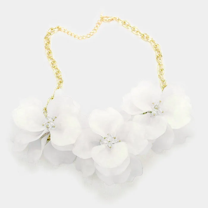 iLLASPARKZ Triple flower necklace