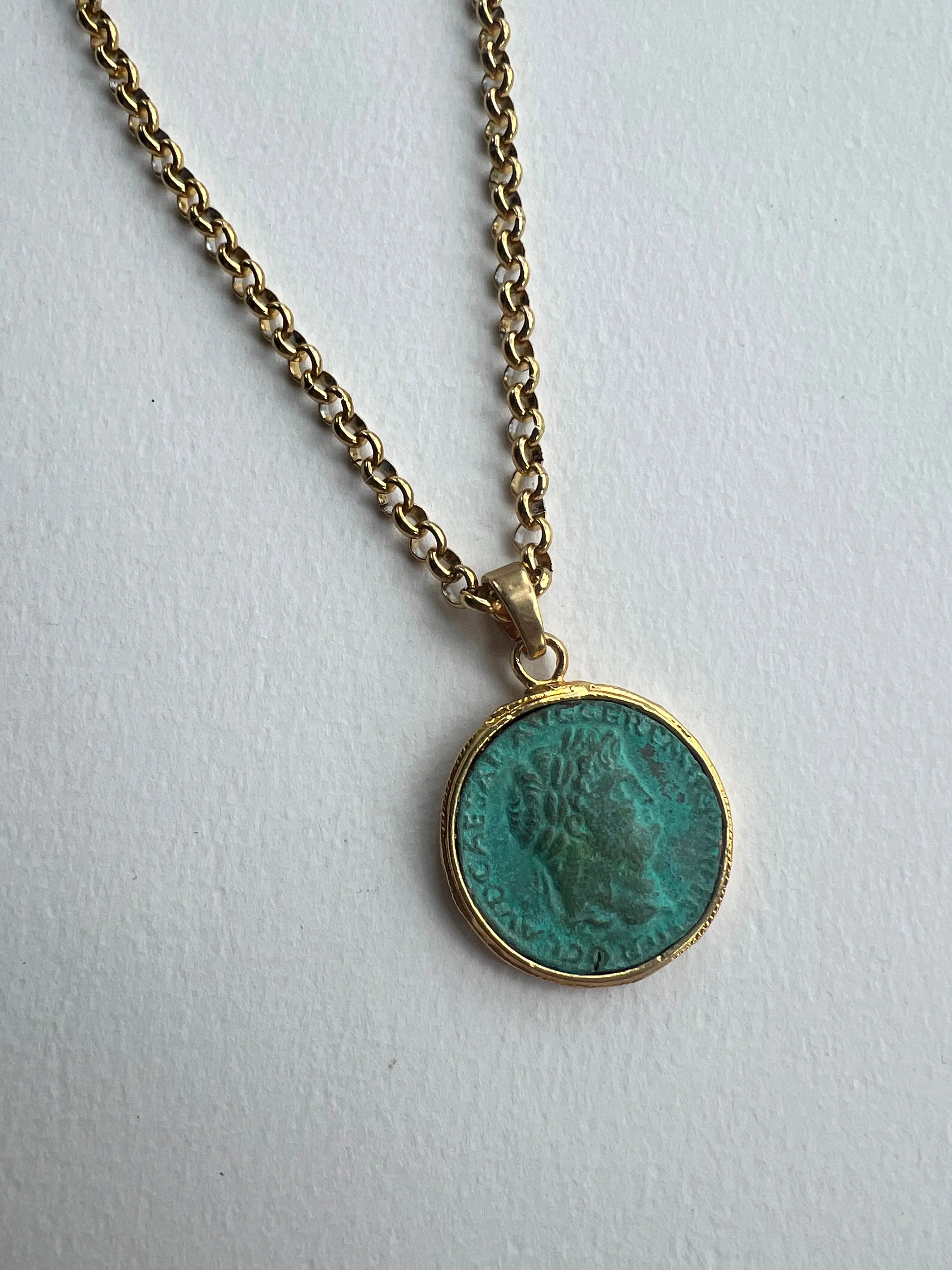 Italian Coin Necklace | Caesar