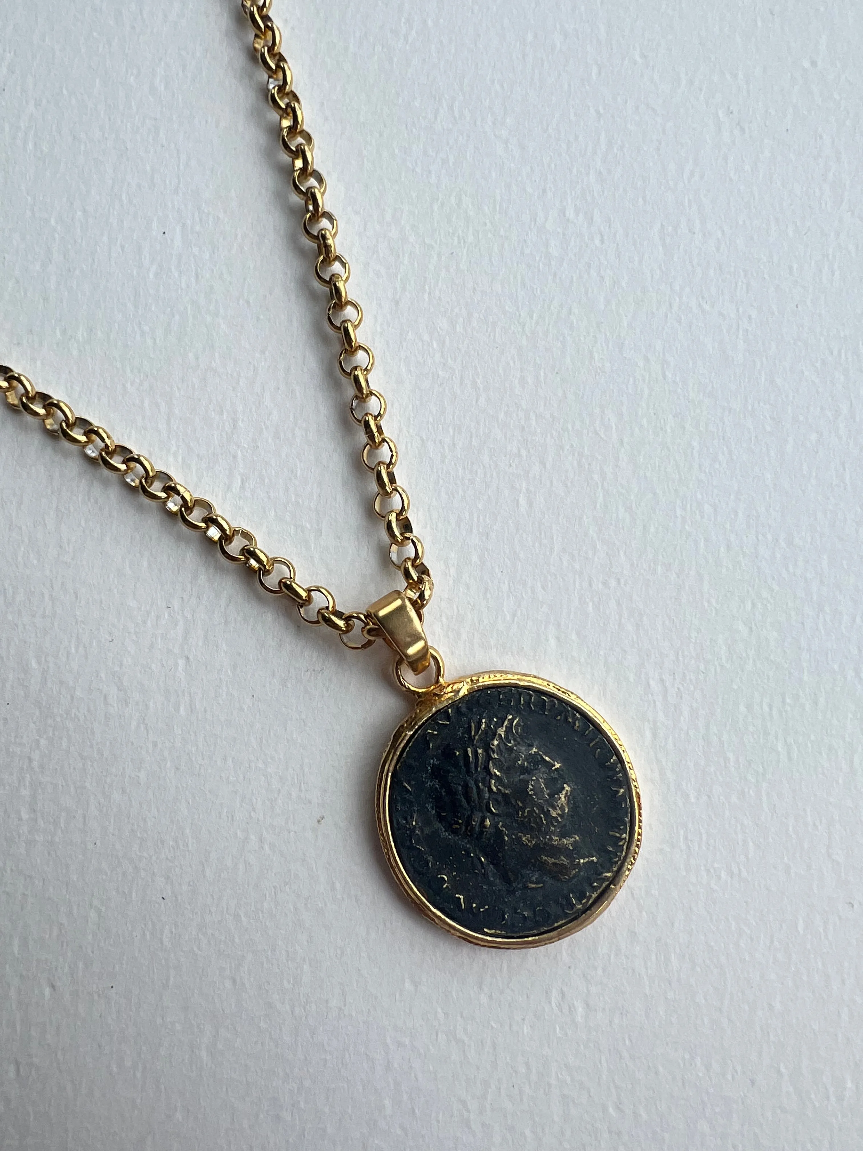 Italian Coin Necklace | Caesar