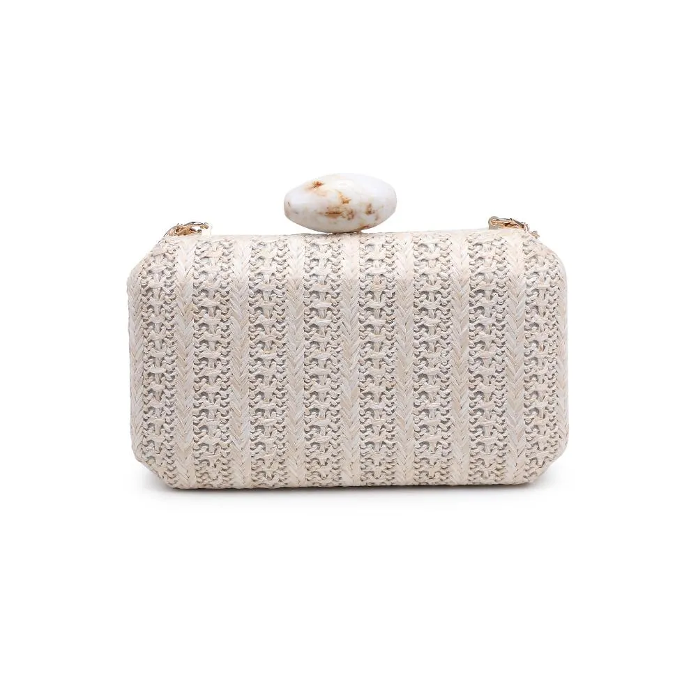 Ivory Floral Clutch Summer Evening Bag