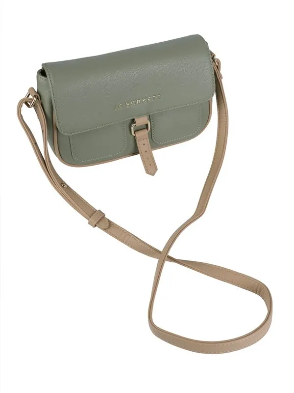 Jo Borkett Jasmine Flapover Crossbody Green