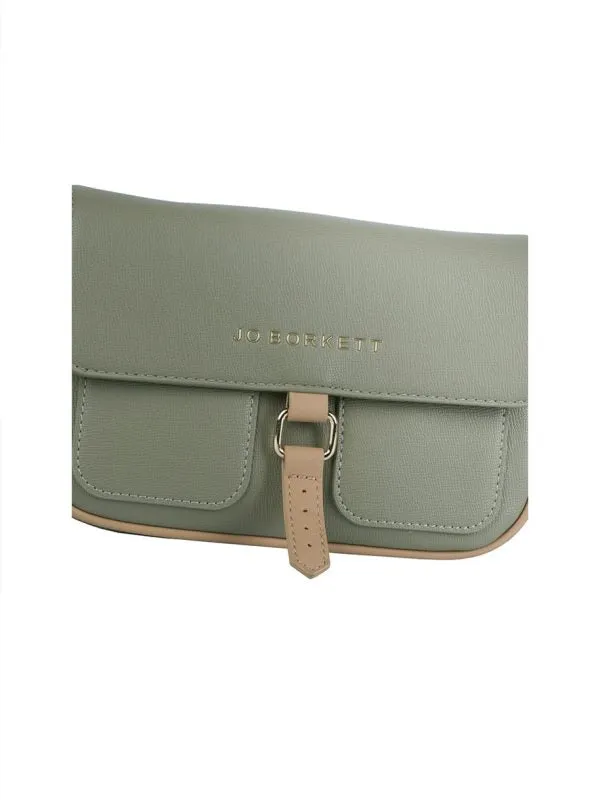 Jo Borkett Jasmine Flapover Crossbody Green