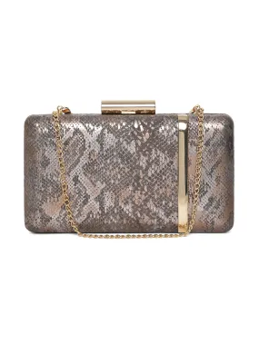 Kazo Grey Patterned Clutch