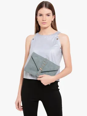 Kazo Grey Solid Clutch