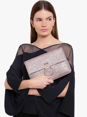 Kazo Rose Gold Embellished Clutch