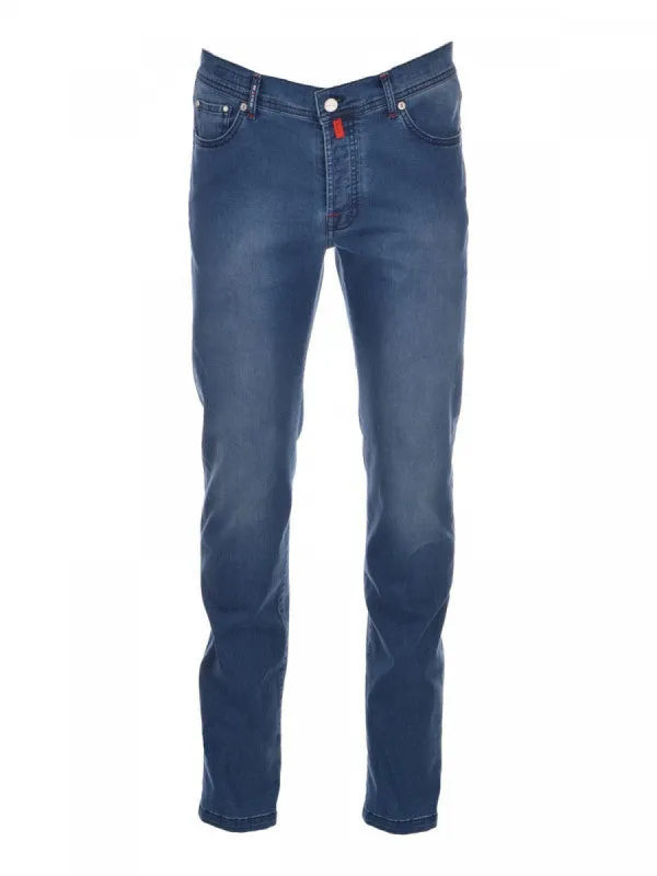 Kiton Stonewawshed Slim Fit Jeans