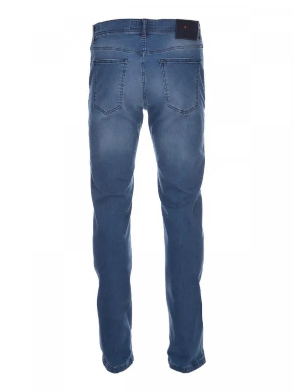 Kiton Stonewawshed Slim Fit Jeans