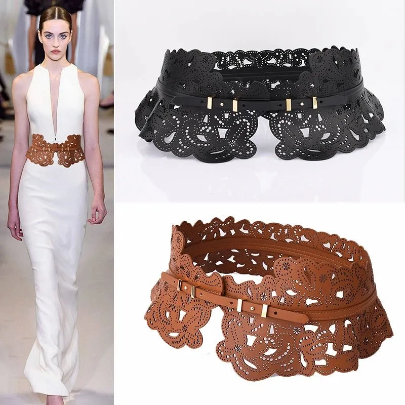 Luxury Wide Leather Corset Belt