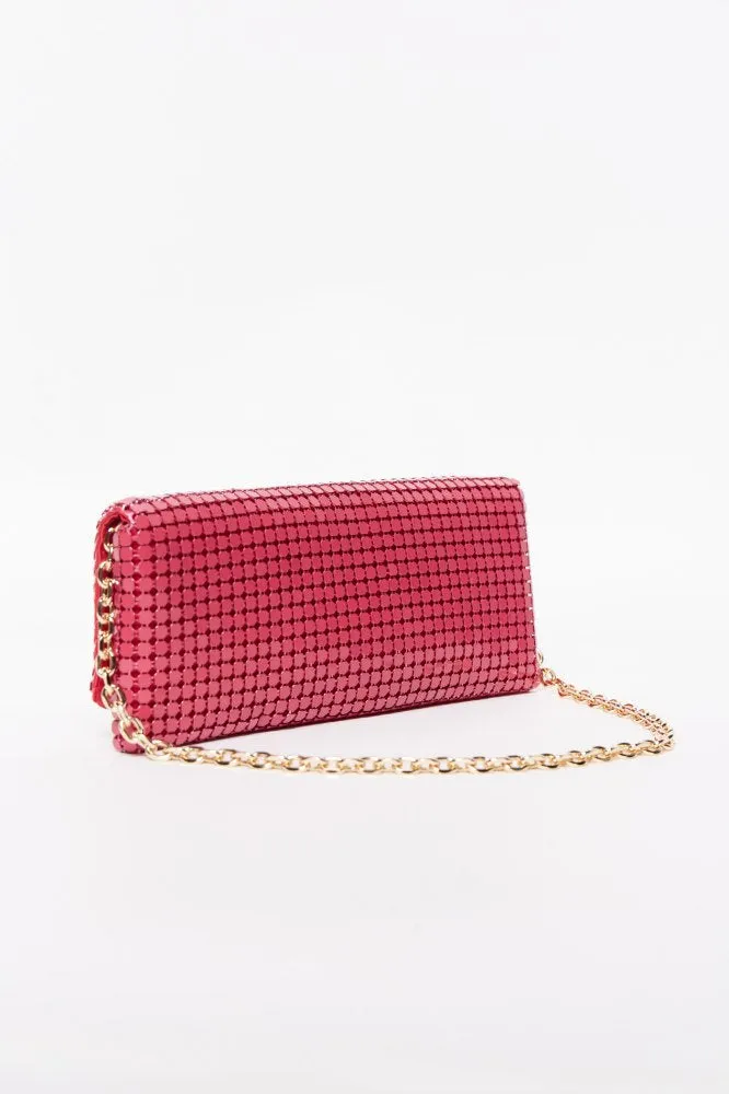 Mesh Flap Bag - Fuchsia