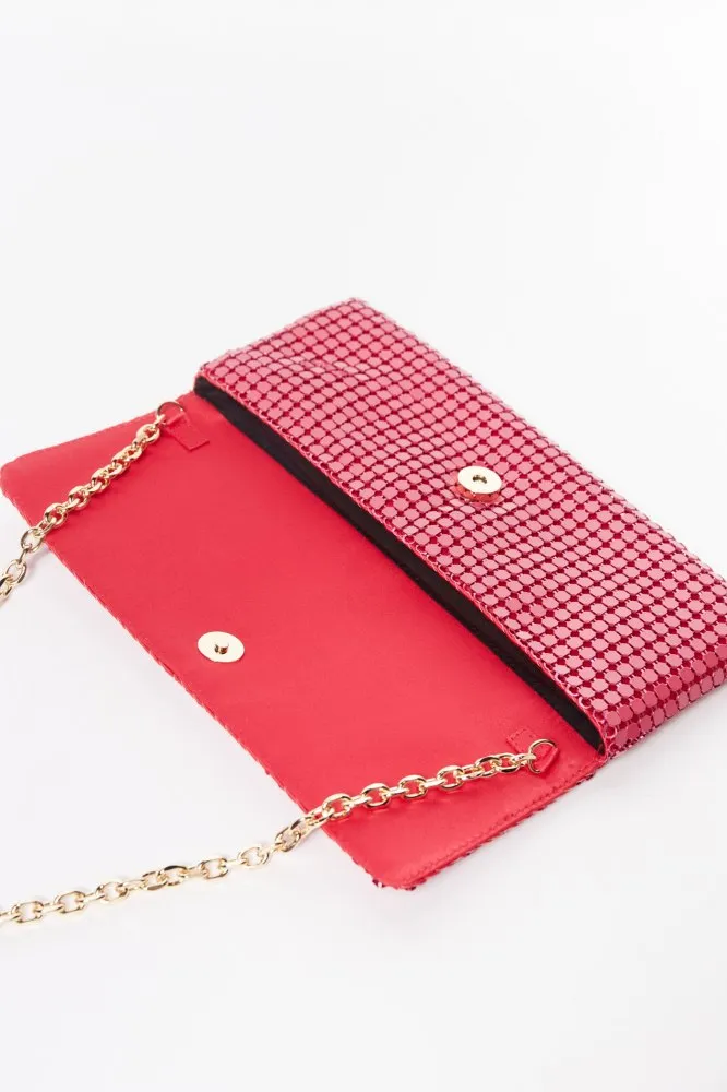 Mesh Flap Bag - Fuchsia