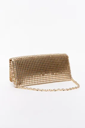 Mesh Flap Bag - Gold