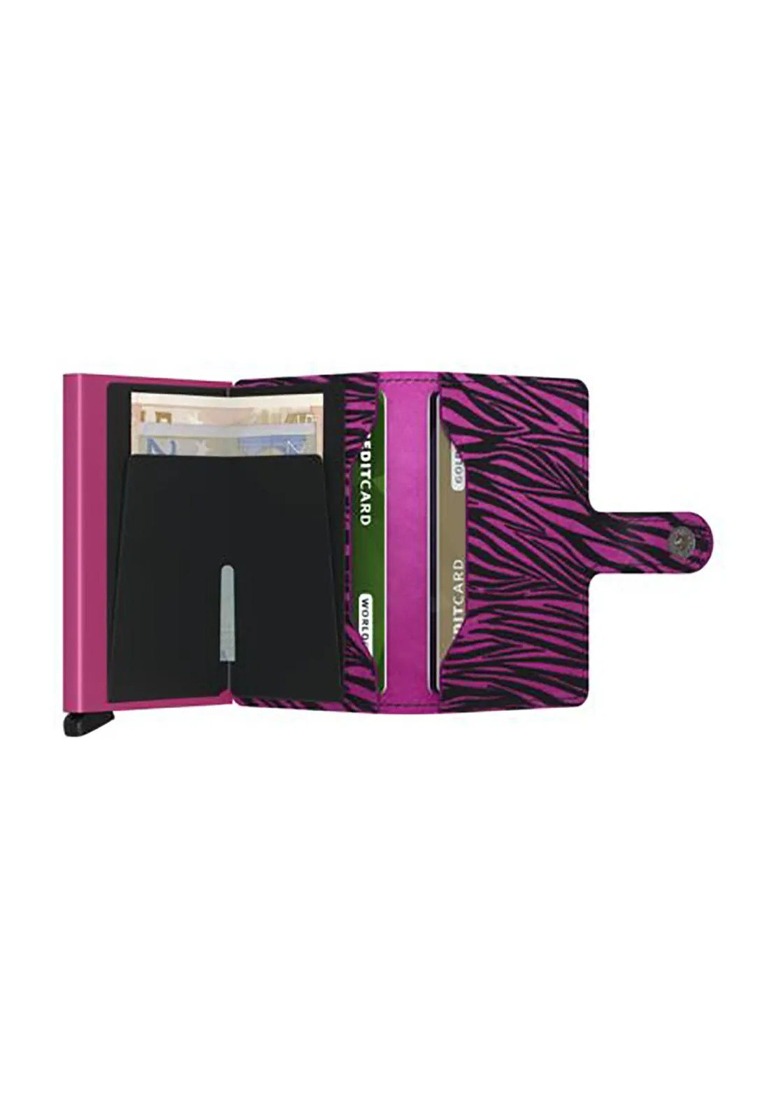 Mini Zebra Wallet - Fuchsia