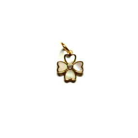 Mother of Pearl Clover Charm