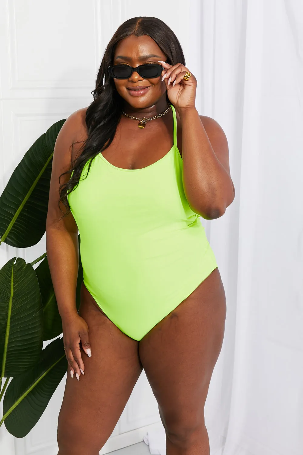 NEON YELLOW ONE PIECE SWIMSUIT