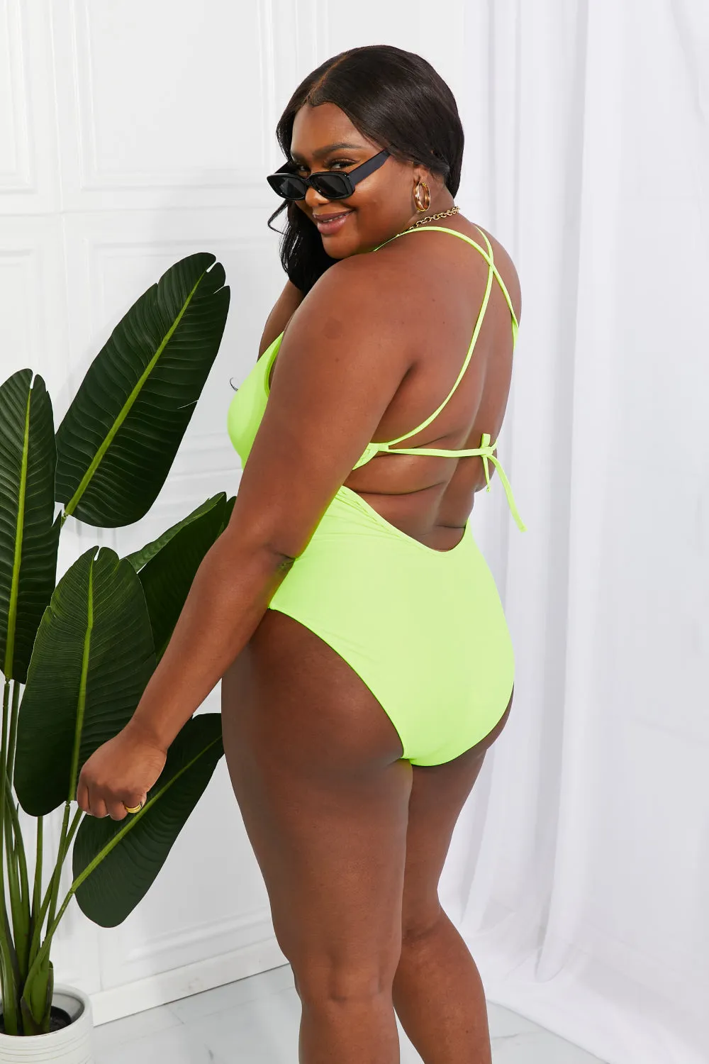 NEON YELLOW ONE PIECE SWIMSUIT