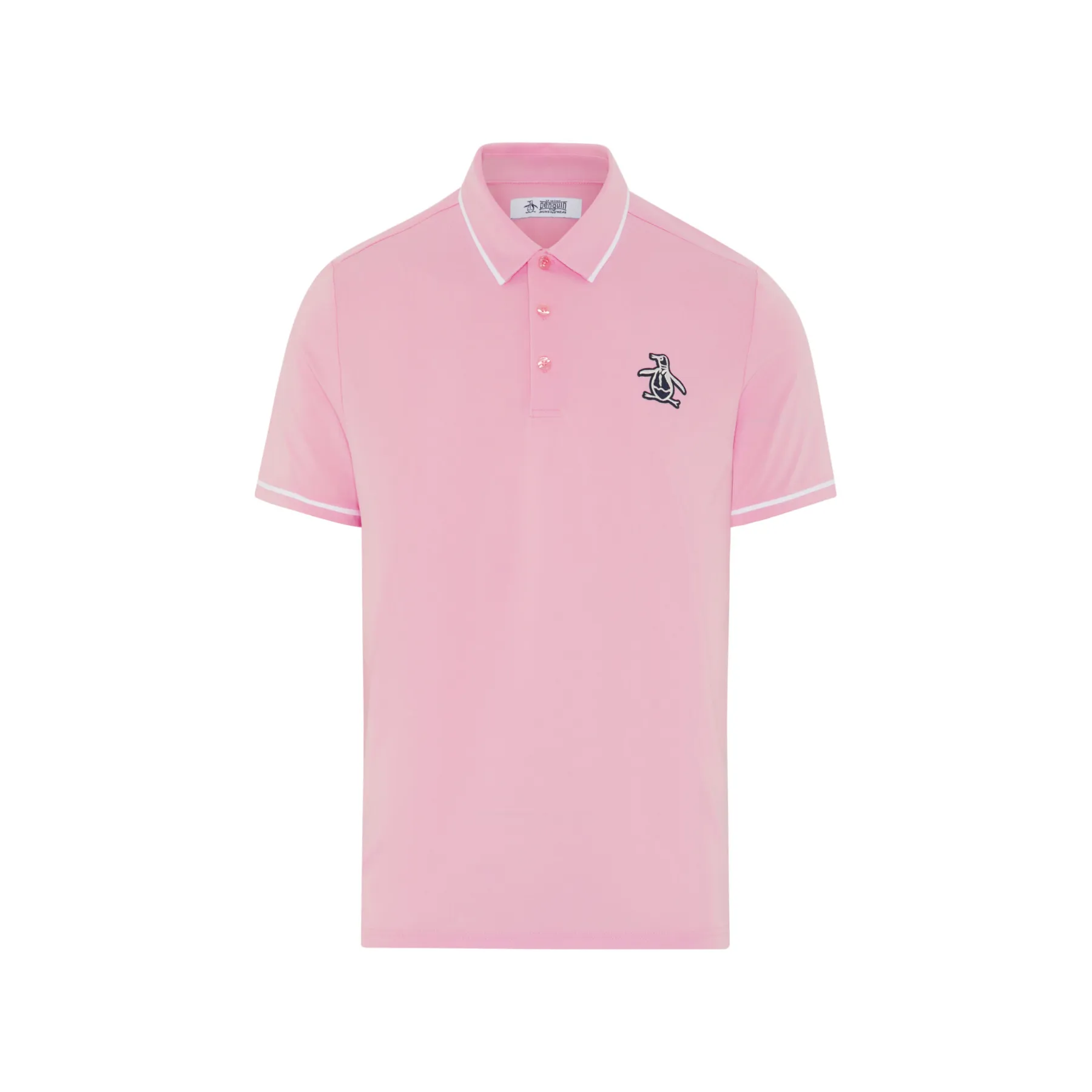 Oversized Pete Tipped Short Sleeve Golf Polo Shirt In Gelato Pink