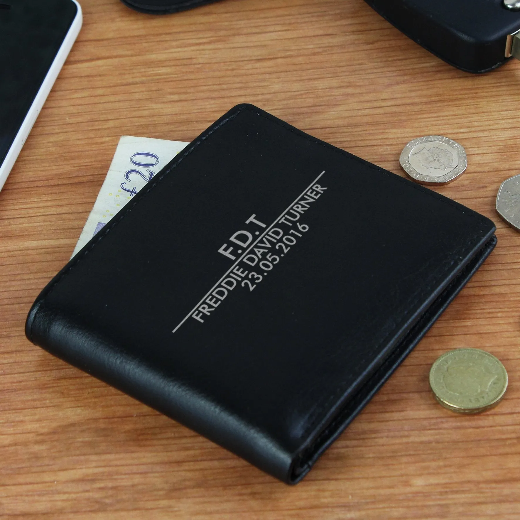 Personalised Classic Leather Wallet