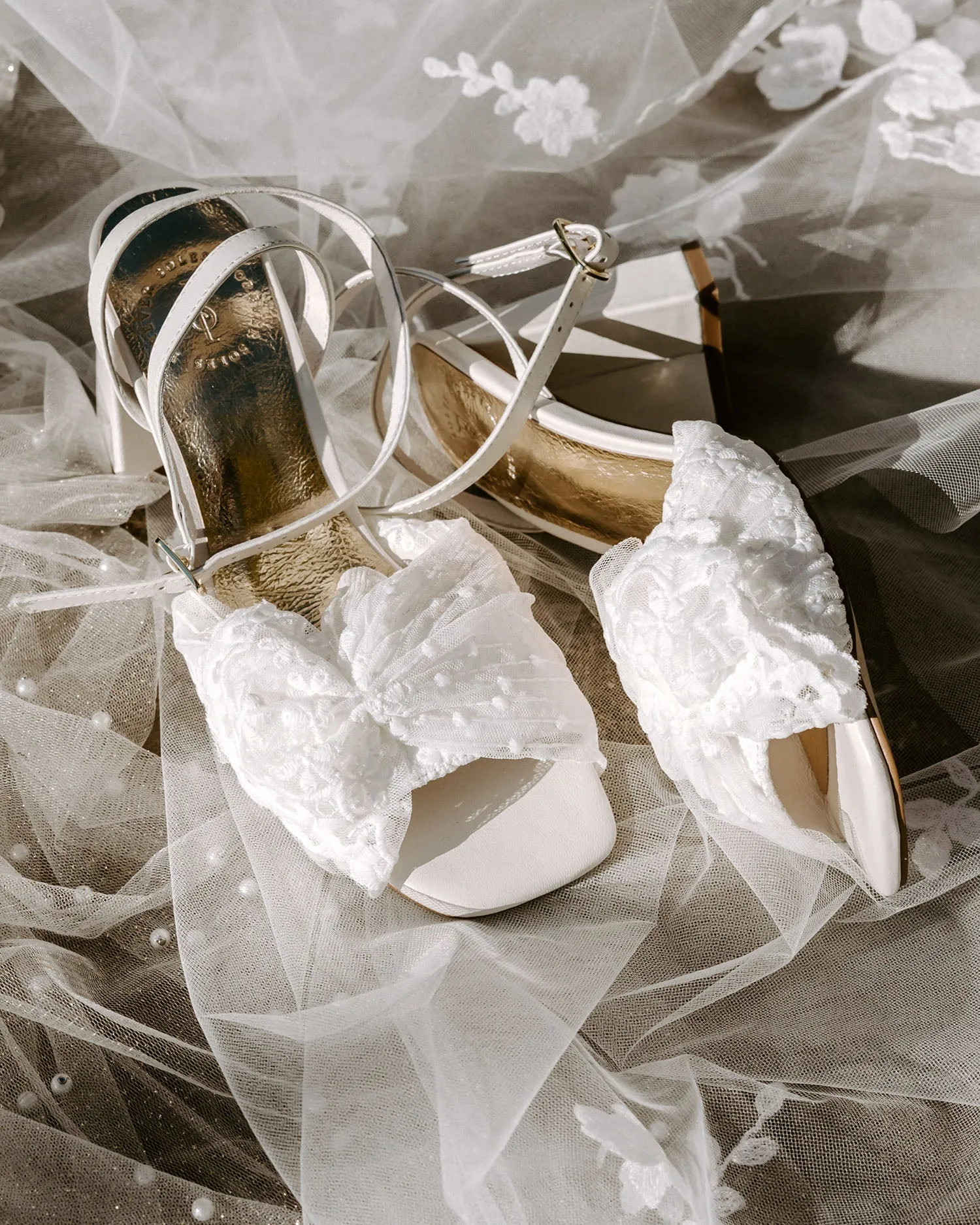 POETRY - LACE BOW BRIDAL SHOES - FINAL SALE!